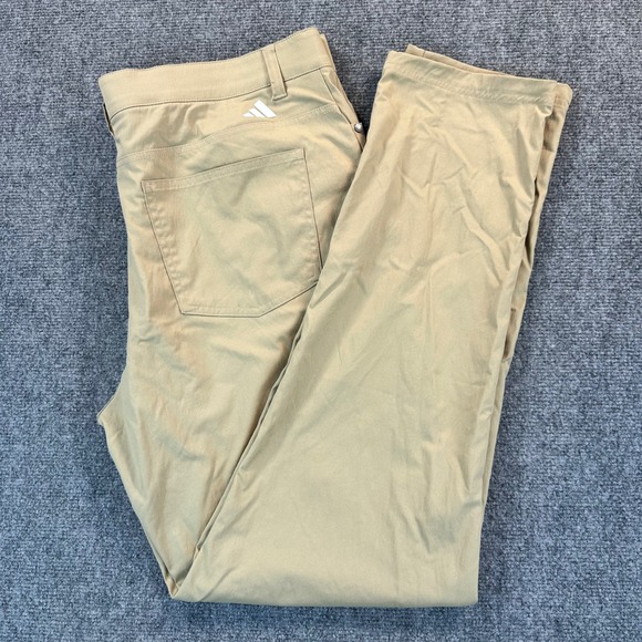 adidas Other - Adidas Men's 38x32 Tan Khaki Ultimate Flat Front Straight Leg Golf Pants Stretch